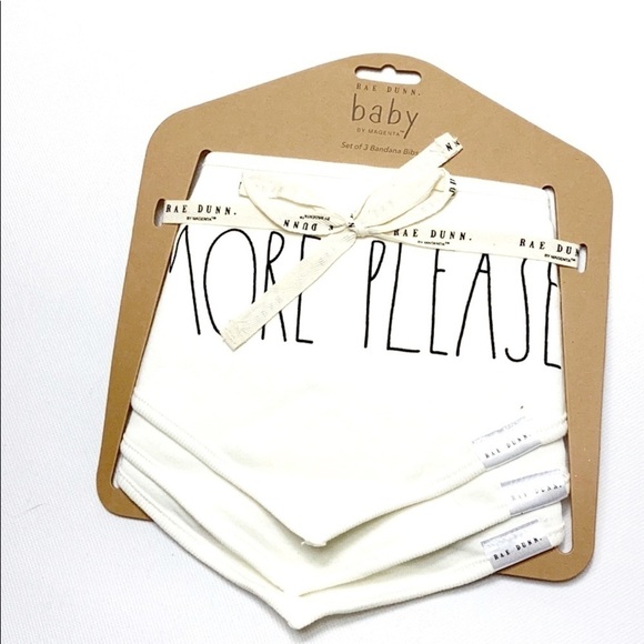 Rae Dunn set of 3 bandana bibs - Picture 2 of 4
